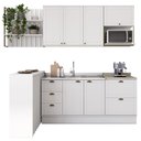 Ver imagem 4 de Cozinha Compacta 6 Peças Milla Pro 100% Mdf com Armário e Balcão Branco Carraro