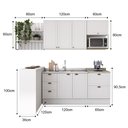 Ver imagem 6 de Cozinha Compacta 6 Peças Milla Pro 100% Mdf com Armário e Balcão Branco Carraro