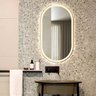 Espelho jateado Oval Iluminado com led quente - 60x150cm - 2