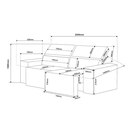 Ver imagem 4 de Estofado 3 Lugares Jersey Retratil e Reclinavel Veludo Rosa - Casa Giulia