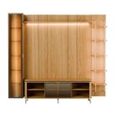 Ver imagem 1 de Rack com Painel para TV até 85" 6 Prateleiras e Cristaleira 1 Porta Vidro Reflecta e LED Lincoln