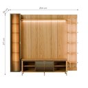 Ver imagem 6 de Rack com Painel para TV até 85" 6 Prateleiras e Cristaleira 1 Porta Vidro Reflecta e LED Lincoln