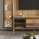 Ver imagem 7 de Rack com Painel para TV até 85" 6 Prateleiras e Cristaleira 1 Porta Vidro Reflecta e LED Lincoln