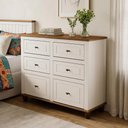 Ver imagem 4 de Cômoda para Quarto Closet 6 Gavetas 130cm Provençal Alegra S05 Off White Nogueira - Lyam Decor