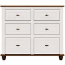 Ver mais imagens de Cômoda para Quarto Closet 6 Gavetas 130cm Provençal Alegra S05 Off White Nogueira - Lyam Decor