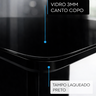 Conjunto Sala de Jantar Mesa Floripa 110cm Tampo Redondo Vidro/mdf Preto com 4 Cadeiras Dallas com P - 3