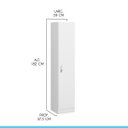 Ver imagem 4 de Armário Multuso com 1 Porta 39 X 182 Cm Mdp Branco 0802 Menu