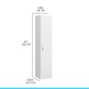 Ver imagem 4 de Armário Multuso com 1 Porta Mdp Branco 182x39 Cm Menu Móveis