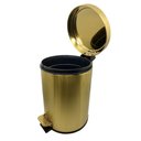 Ver imagem 4 de Kit Lixeira Fosca Dourada com Pedal e Escova Sanitaria Easy Fineza
