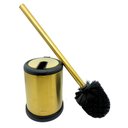 Ver imagem 6 de Kit Lixeira Fosca Dourada com Pedal e Escova Sanitaria Easy Fineza