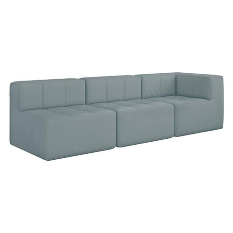 Sofá Modulado 3 Lugares 231cm Espuma D33 Multimóveis Cr45359 Azul