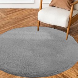 Tapete Redondo 2,00 x 2,00 Envio Rapido Cinza Casen - 4