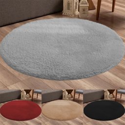 Tapete Redondo 2,00 x 2,00 Envio Rapido Cinza Casen - 6