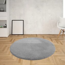 Tapete Redondo 2,00 x 2,00 Envio Rapido Cinza Casen - 5