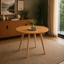Ver imagem 6 de Conjunto Mesa Compacta Freijó 90cm & 4 Cadeiras Zara em Linho Marfim Confortáveis & Delicadas