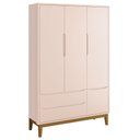 Ver imagem 6 de Jogo de Quarto para Bebê Completo 3 Portas Classic New Rosa Fosco com Madeira - Reller