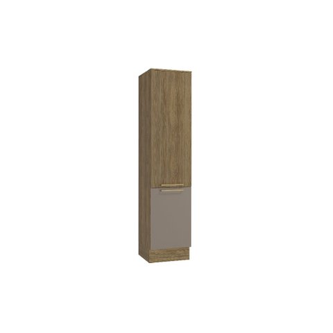 Armário Paneleiro Alto 2 Portas Cozinha Botanic 50cm M619 Kappesberg Nogueira/fendi