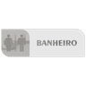 Placa de Porta Sinalização Banheiro Mdf Acrílico Jr Mdf - 5