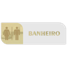Placa de Porta Sinalização Banheiro Mdf Acrílico Jr Mdf - 1