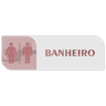 Placa de Porta Sinalização Banheiro Mdf Acrílico Jr Mdf - 6