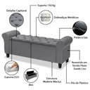 Ver imagem 7 de Divã Recamier Baú 1.30 para Cama de Casal Dubai Pávia Cinza - Lh Moveis