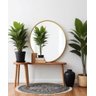 Espelho Grande Redondo Moldura Metal Decorativo 100x100cm Luxo - 3