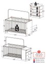 Ver imagem 4 de Berço Cômoda para Colchão 60x130cm Beijinho Multimóveis Bb2870 Branco