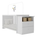 Ver imagem 1 de Berço Cômoda para Colchão 60x130cm Beijinho Multimóveis Bb2870 Branco