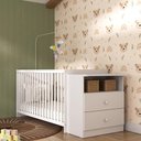 Ver imagem 1 de Berço Cômoda para Colchão 60x130cm Beijinho Multimóveis Bb2870 Branco