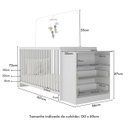 Ver imagem 7 de Berço Cômoda para Colchão 60x130cm Beijinho Multimóveis Bb2870 Branco