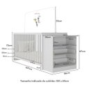 Ver imagem 7 de Berço Cômoda para Colchão 60x130cm Beijinho Multimóveis Bb2870 Branco
