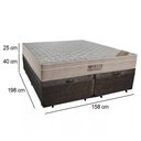Ver imagem 3 de Cama Box Baú Queen Suede Bipartido + Colchão Ortobom Airtech Molas Ensacadas 158x198x65:Marrom