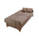 Ver imagem 6 de Sofa Cama para Sala de Estar 209cm x 84cm Luizi Marrom Avelã