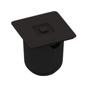 Lixeira Arquitech De Embutir 8L Quadrada Preto Vulcano