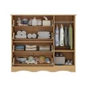 Ver imagem 3 de Cômoda Infantil 95cm 1 Porta com Vidro e 4 Gavetas Serena Multimóveis Mp4434 Madeirado/branco