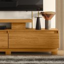 Ver imagem 4 de Estante de Tv 75 Pol 183cm com Pé Sala Belora Cinamomo-off White M20 - D'Rossi