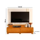 Ver imagem 3 de Estante de Tv 75 Pol 183cm com Pé Sala Belora Cinamomo-off White M20 - D'Rossi