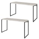 Ver imagem 1 de Kit 02 Mesas Para Escritório e Home Office Industrial Aspen 135 cm C01 Snow - Lyam Decor