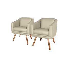Kit 02 Poltronas San Diego   Corino Bege - Visammer Decor - 2