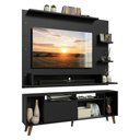 Ver imagem 2 de Rack com Painel para Tv até 60 Polegadas 180 Cm com Pés Preto/rustic Cancun Madesa Preto/rustic