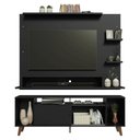 Ver imagem 3 de Rack com Painel para Tv até 60 Polegadas 180 Cm com Pés Preto/rustic Cancun Madesa Preto/rustic