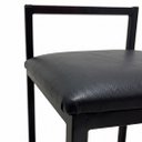Ver imagem 7 de Banqueta Alta para Balcão Estofada Milão Cor Preto - Kmj