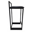 Ver mais imagens de Banqueta Alta para Balcão Estofada Milão Cor Preto - Kmj