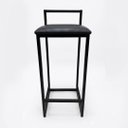 Ver imagem 5 de Banqueta Alta para Balcão Estofada Milão Cor Preto - Kmj