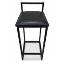 Ver imagem 6 de Banqueta Alta para Balcão Estofada Milão Cor Preto - Kmj