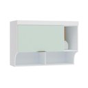 Ver imagem 1 de Armário Aéreo Modulado Infinity Solteiro com 1 Porta - Branco Line/Pistache