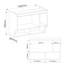 Ver imagem 4 de Armário Aéreo Modulado Infinity Solteiro com 1 Porta - Branco Line/Pistache