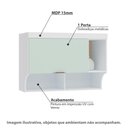 Ver imagem 2 de Armário Aéreo Modulado Infinity Solteiro com 1 Porta - Branco Line/Pistache