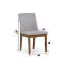 Ver imagem 3 de Kit 2 Cadeiras para Sala de Jantar Estofada Madeira Maciça Cecília Bege/Off White
