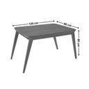 Ver imagem 2 de Conjunto: Mesa de Cozinha Havana Tampo Curvo 120cm+4 Cadeiras Havana Naturale - Suede Creme - Rufato